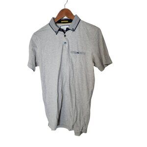 Men's Cactus Man Polo Gray Navy M Short Sleeve Summer